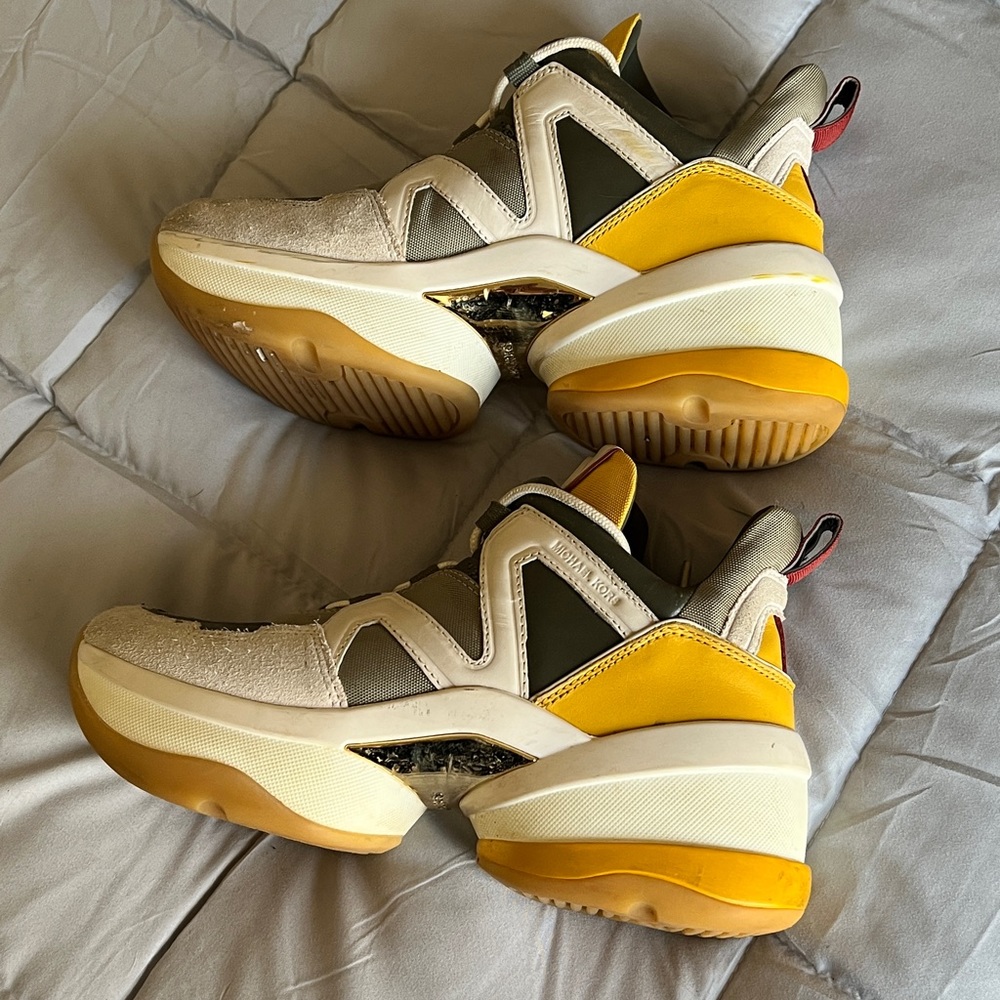 Michael Kors sports shoes - platform style with gold arch trimming